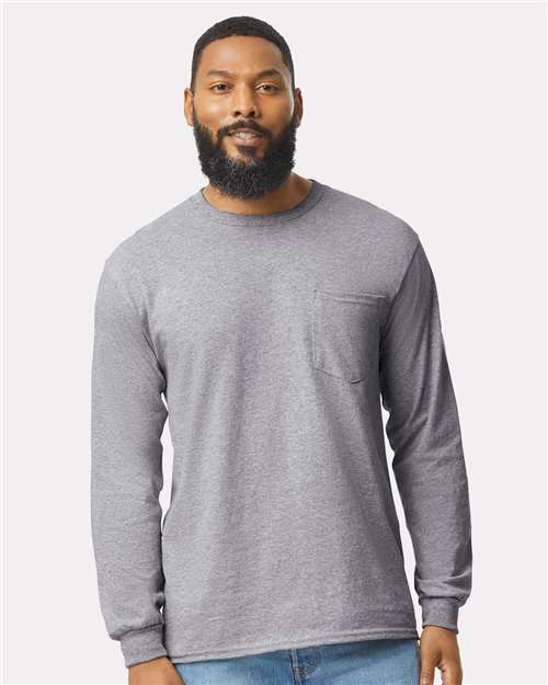 Ultra Cotton® Long Sleeve Pocket T-Shirt