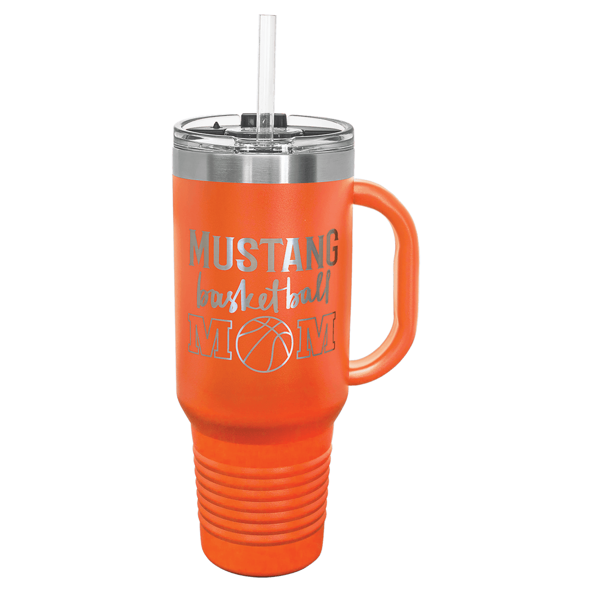 40 oz. Insulated Travel Mug - Ergonomic Handle and Straw