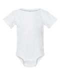 White Infant Baby Rib Body Suit, Rabbit Skins 4400