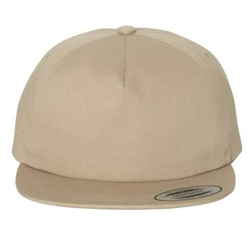 YP Classic Unstructured Five-Panel Snapback With Custom Leather Patch