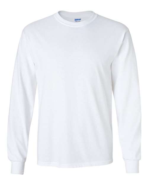 White Unisex Adult Cotton Long Sleeve T-Shirt, Multi-Brand